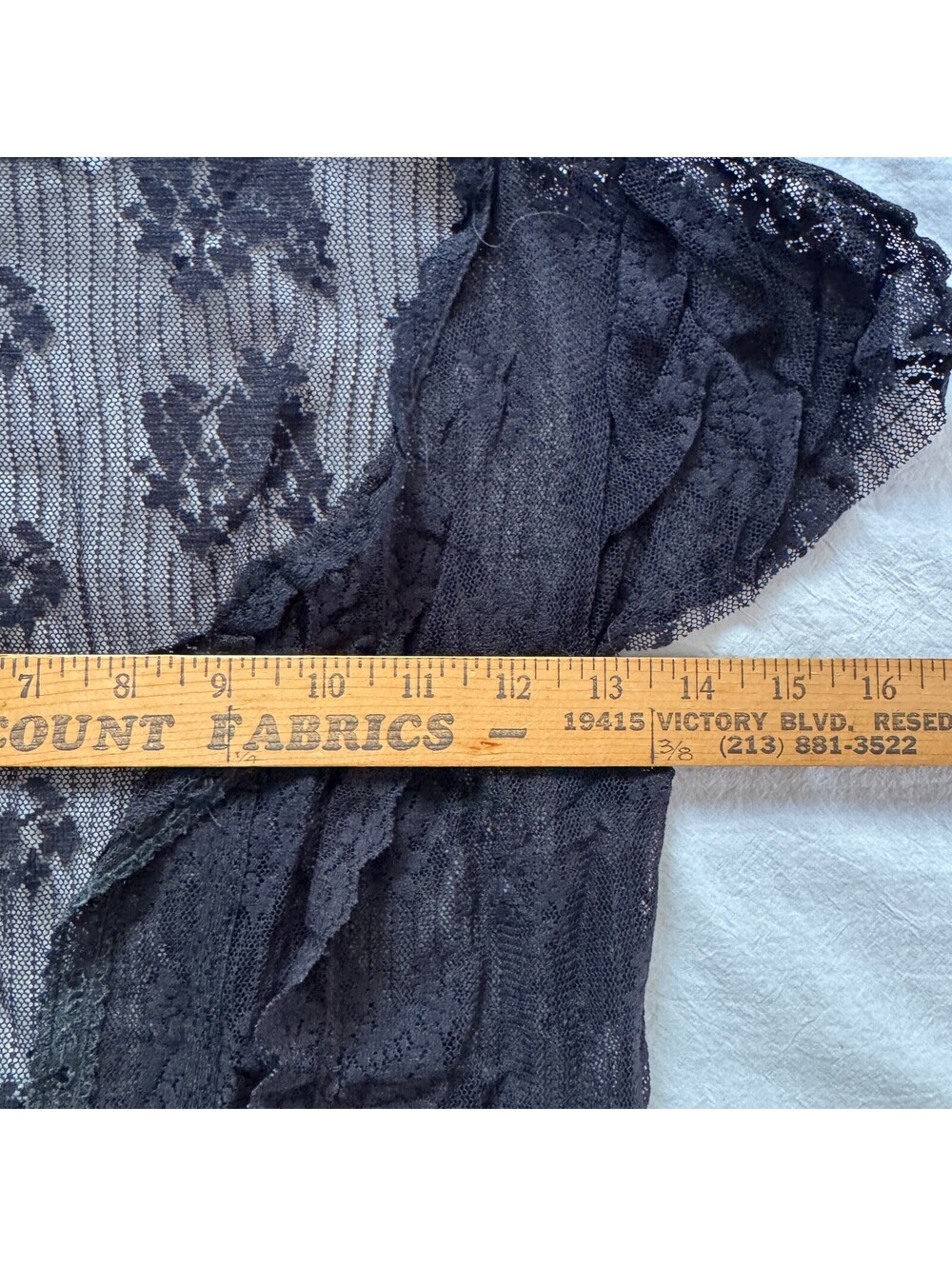 Y2K Black Sheer Floral Lace Ruffle Top Coquette Grunge Mesh Button Up Blouse XS - Picture 5 of 6